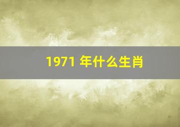 1971 年什么生肖